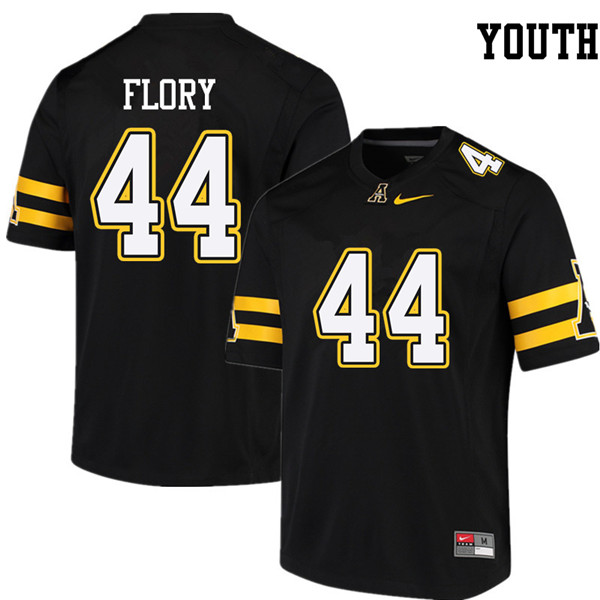 Youth #44 Anthony Flory Appalachian State Mountaineers College Football Jerseys Sale-Black
